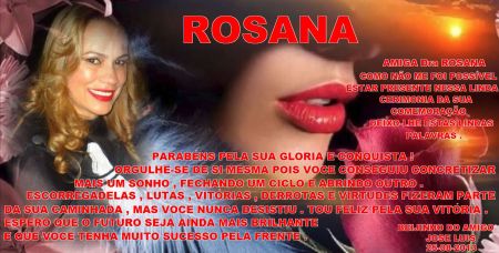 PARABENS ROSANA SUCESSO COMEÇOU